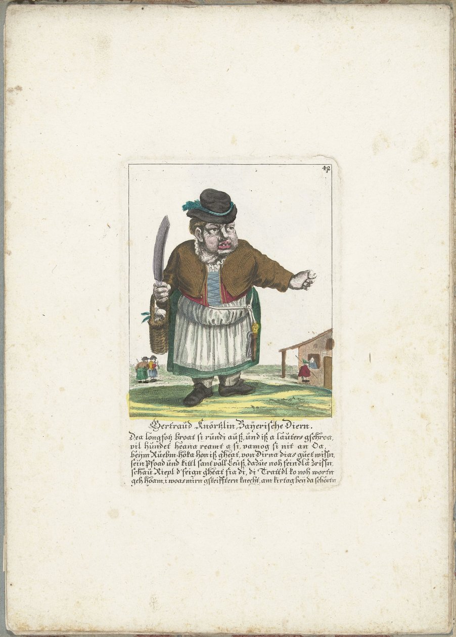 La naine Gertraud Knörtzlin, vers 1710 - Martin Engelbrecht (attributed to)