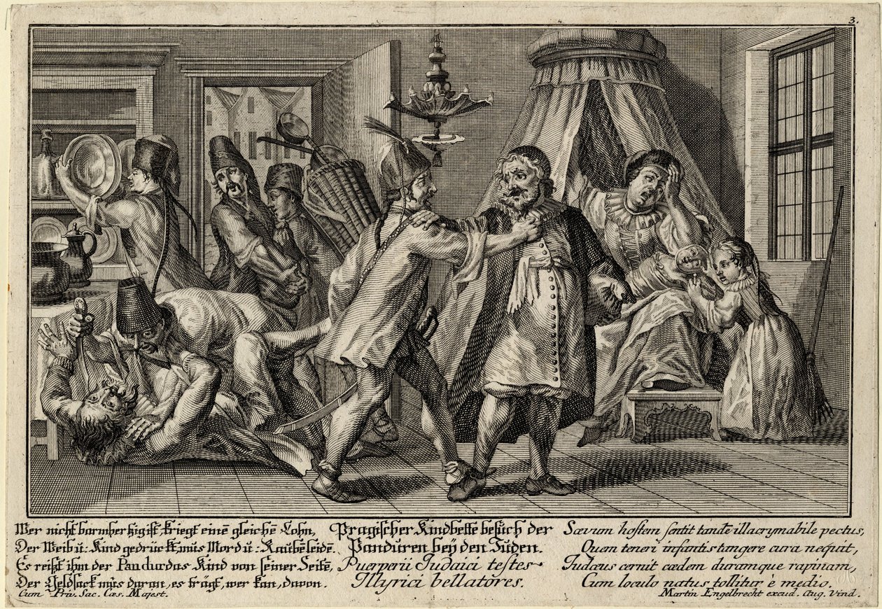 Les Pandurs visitant les Juifs - Martin Engelbrecht