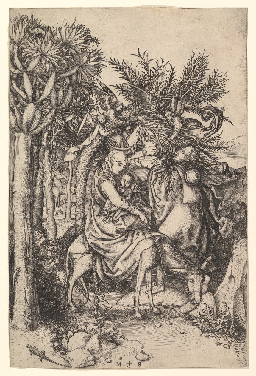 Repos pendant la fuite en Égypte, vers 1435-1491 - Martin Schongauer