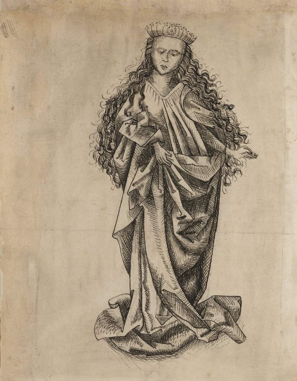 Sainte femme debout - Martin Schongauer