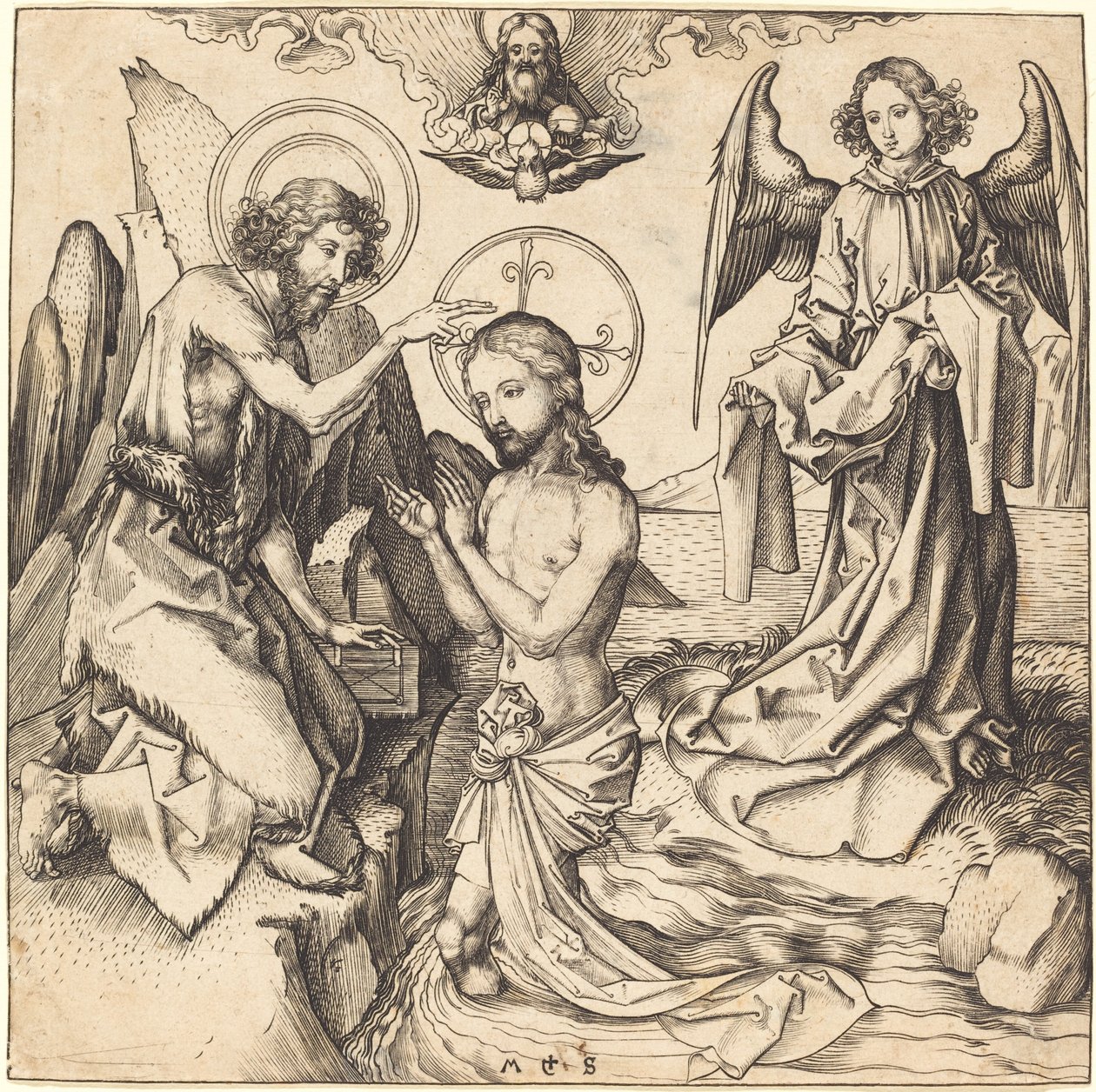 Le Baptême du Christ - Martin Schongauer