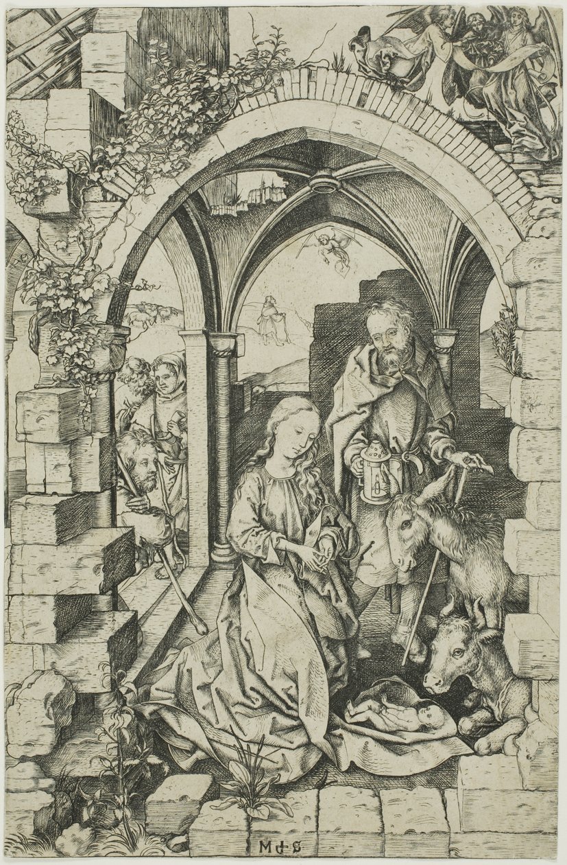 La Nativité, de la Vie de la Vierge - Martin Schongauer