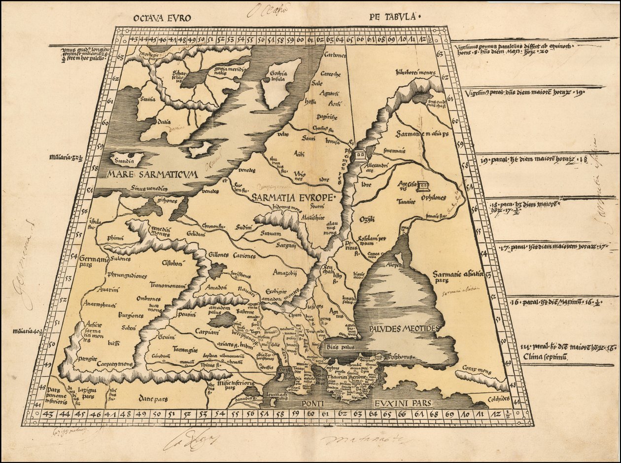 Carte de la Baltique, de la Scandinavie, de la Pologne et de l