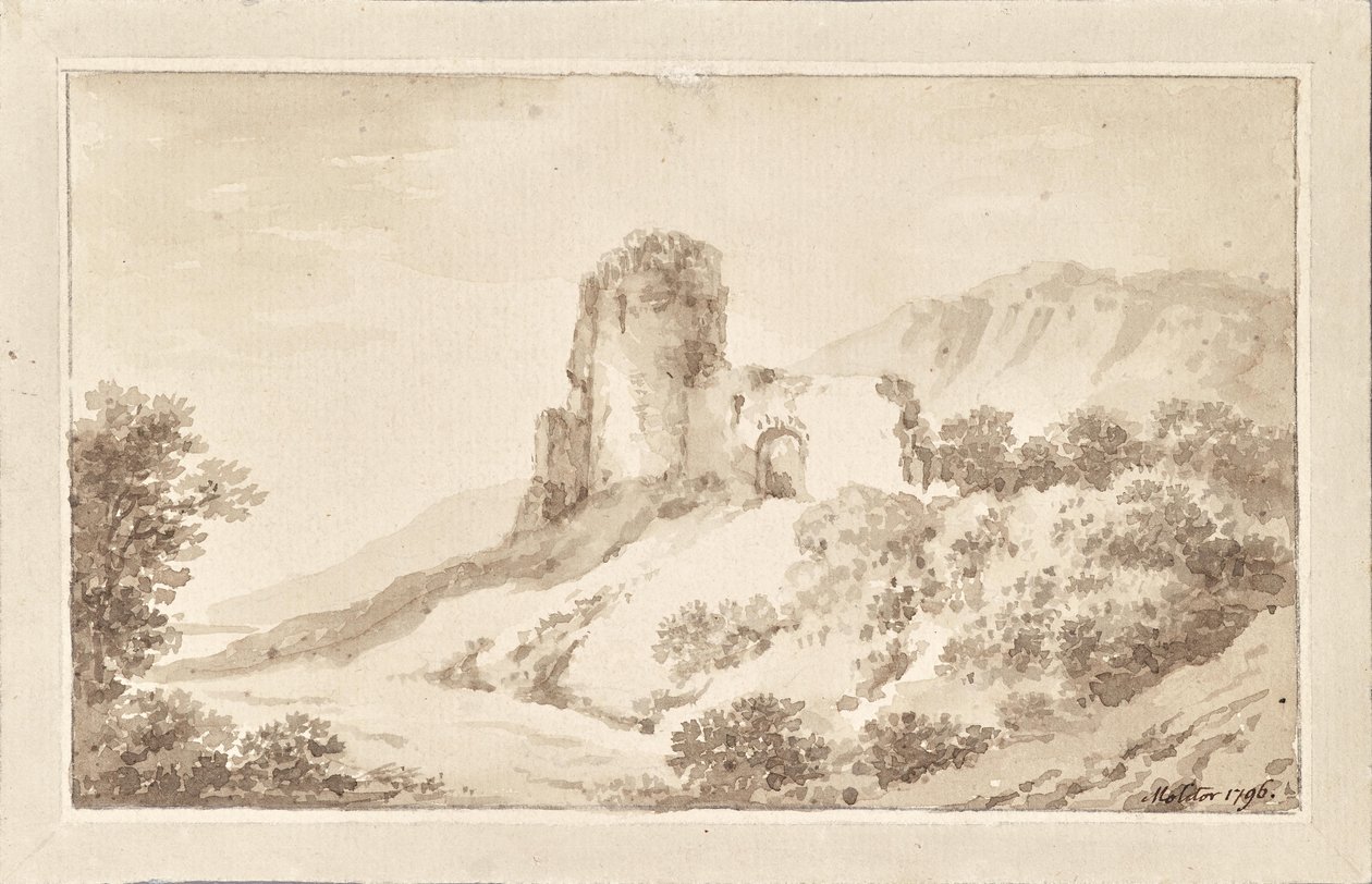 Paysage avec ruine - Martin von Molitor