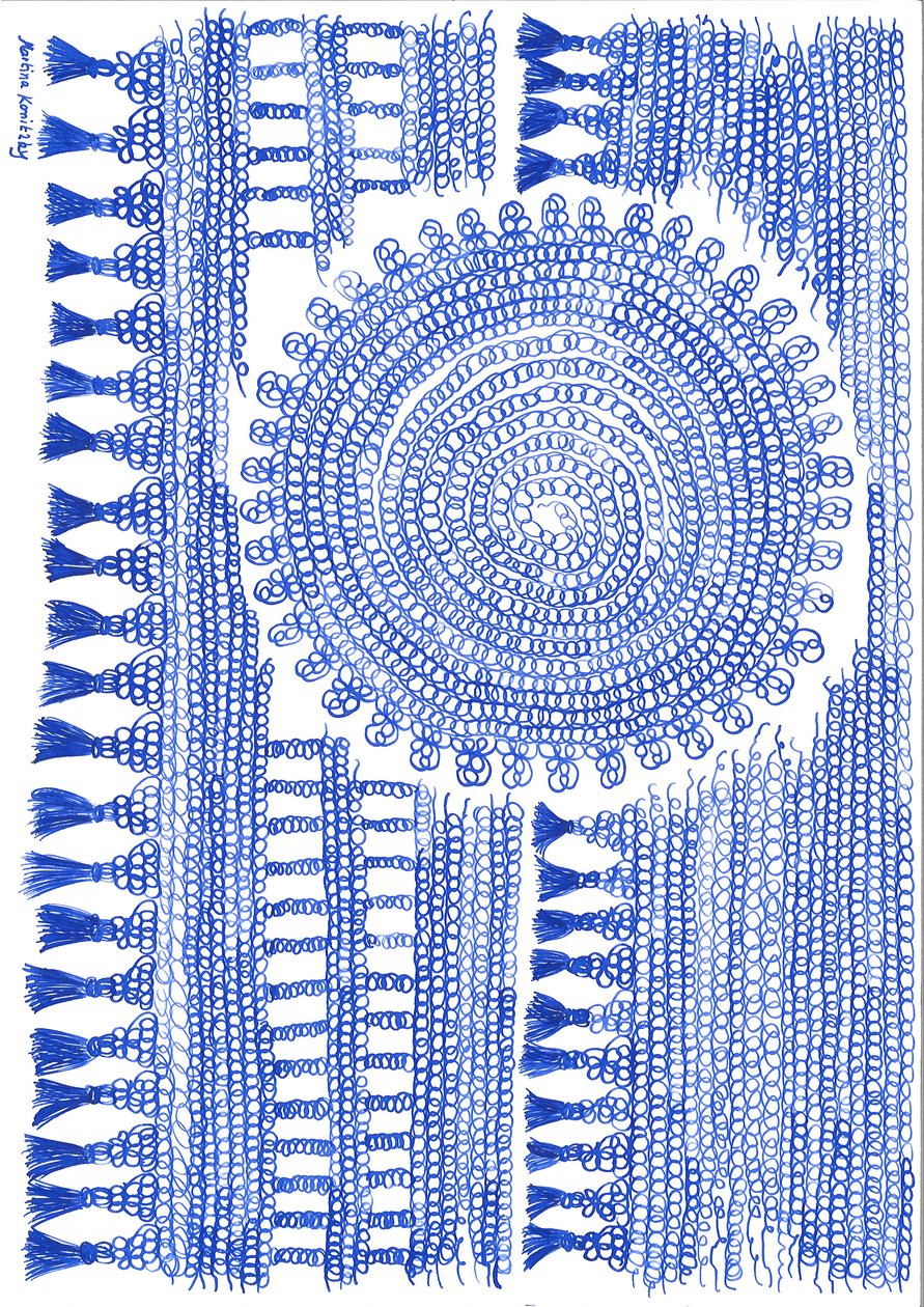 Crochet encre bleue - Martina Konitzky