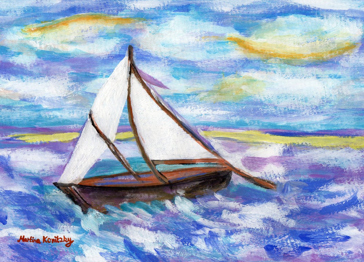 Le bateau de pêche (Hommage à Vincent van Gogh) - Martina Konitzky