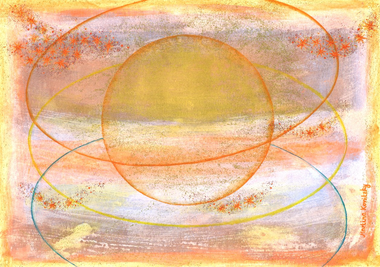 Années-lumière éloignées 3 ellipses 1 cercle - Martina Konitzky