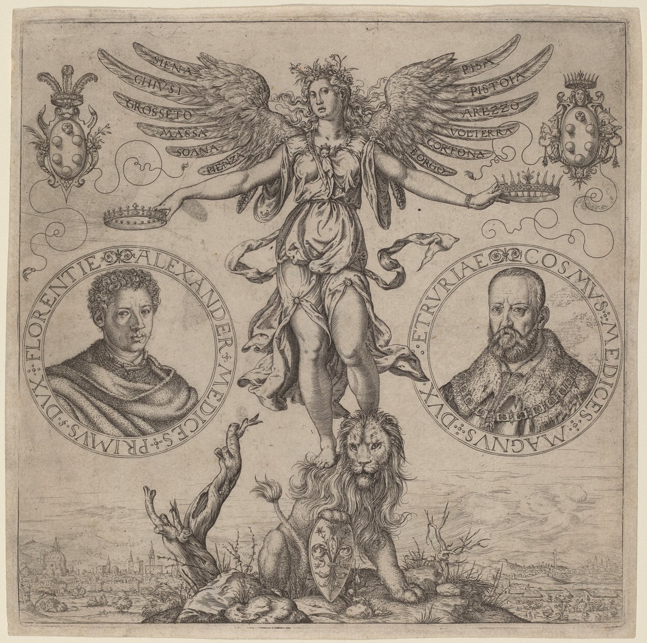Alexandre de Médicis et Cosme de Médicis - Martino Rota