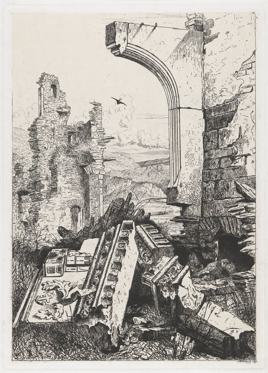 Ruine du château de Bourscheid - Martinus Antonius Kuytenbrouwer jr.