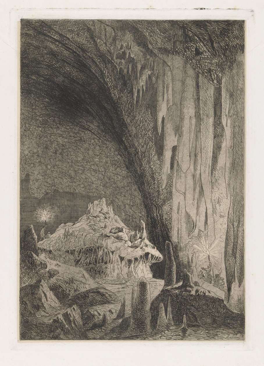 Salle dans les grottes de Han - Martinus Antonius Kuytenbrouwer jr.