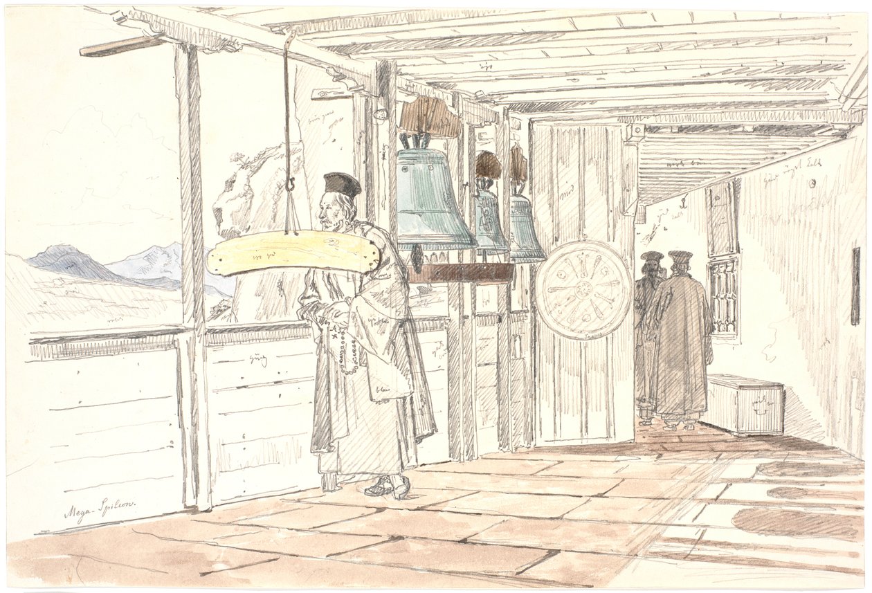 Galerie du cloître avec des cloches - Martinus Rørbye