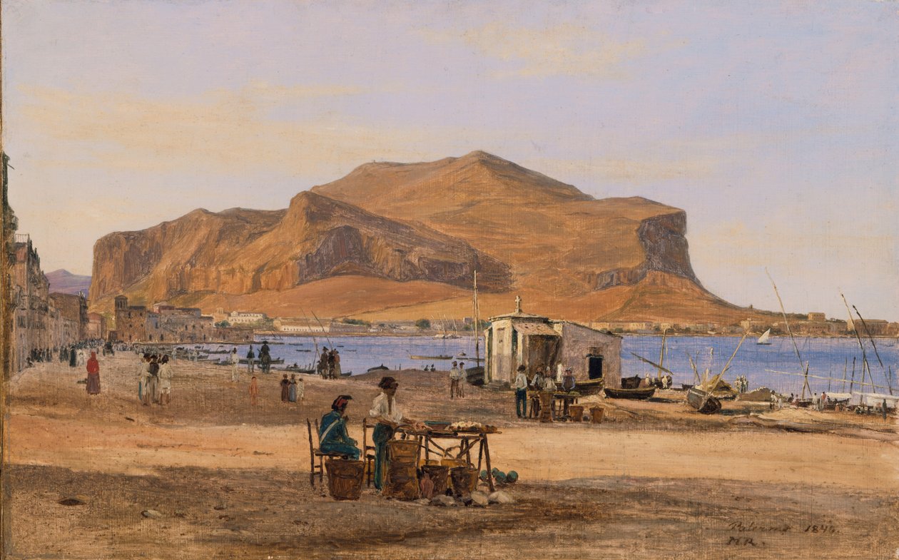 Le port de Palerme avec vue sur le Monte Pellegrino - Martinus Rørbye