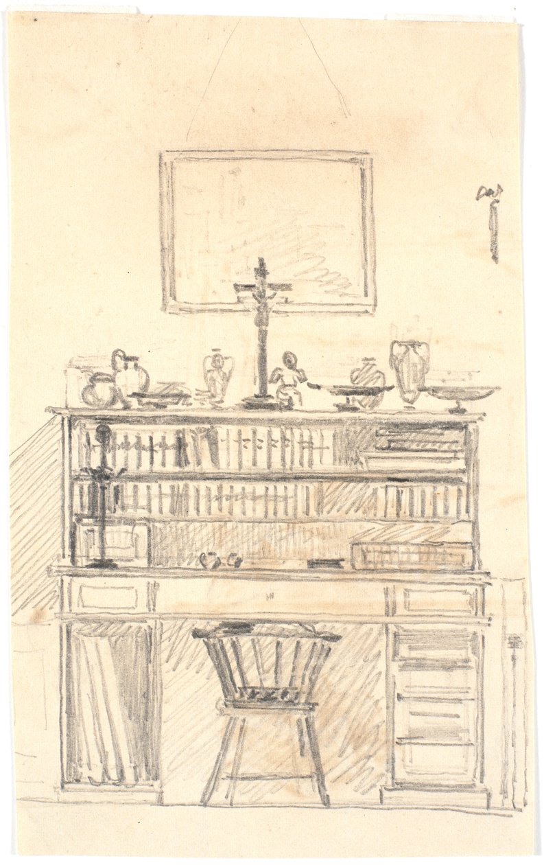 Bureau avec étagères à livres - Martinus Rørbye