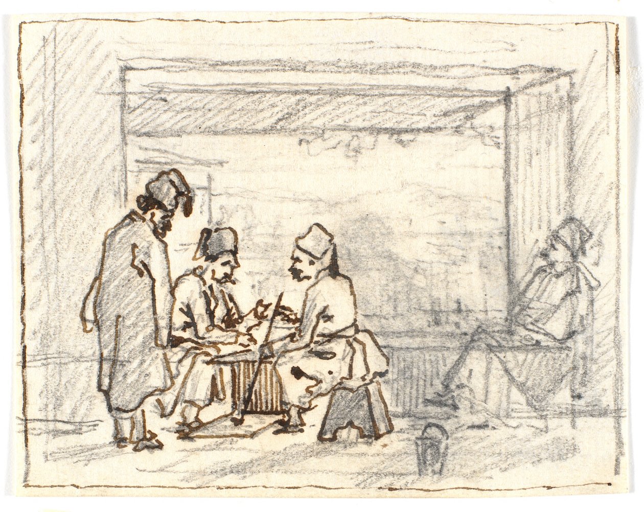 Orientaux jouant aux cartes - Martinus Rørbye