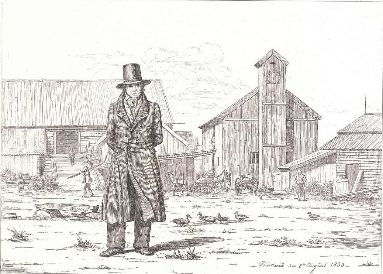 Peter Collet à la fonderie de cuivre de Buskerud en Norvège - Martinus Rørbye