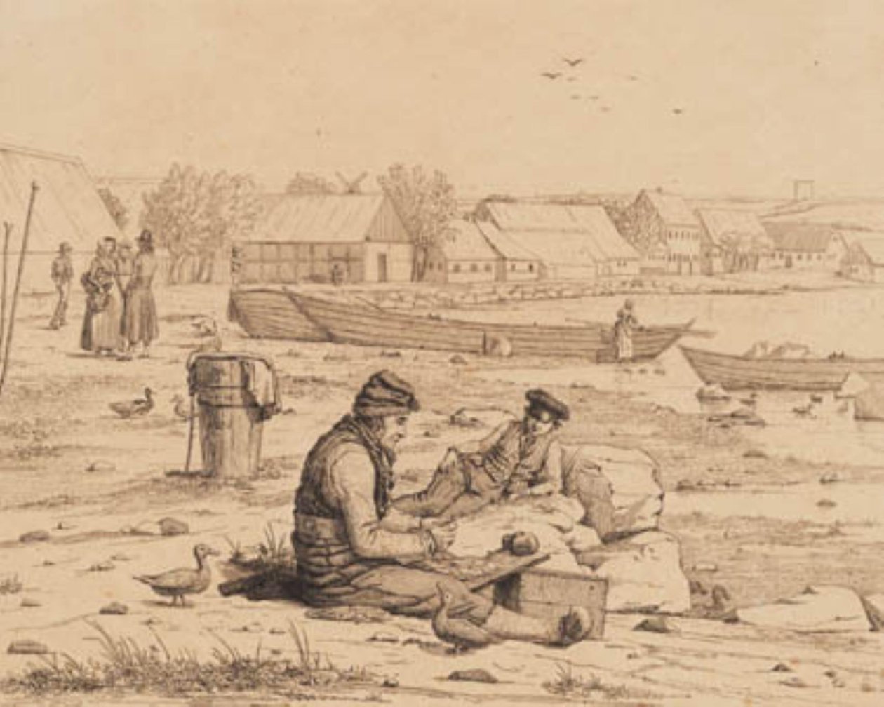 Rue de la Plage à Thisted. 1830 - Martinus Rørbye