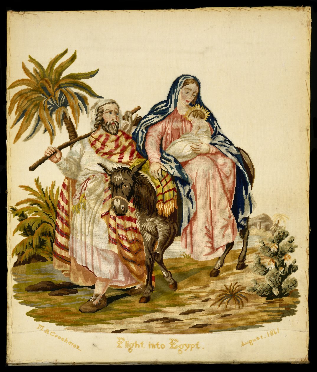 Fuite en Égypte, 1861 - Mary Ann 1812 1888 Crocheron
