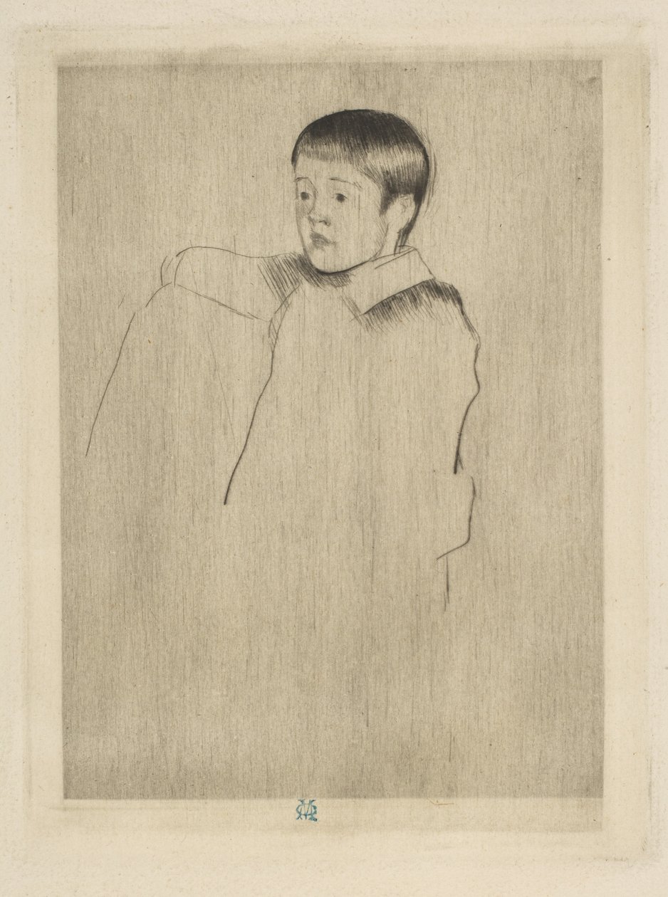 Robert assis, face à gauche - Mary Cassatt