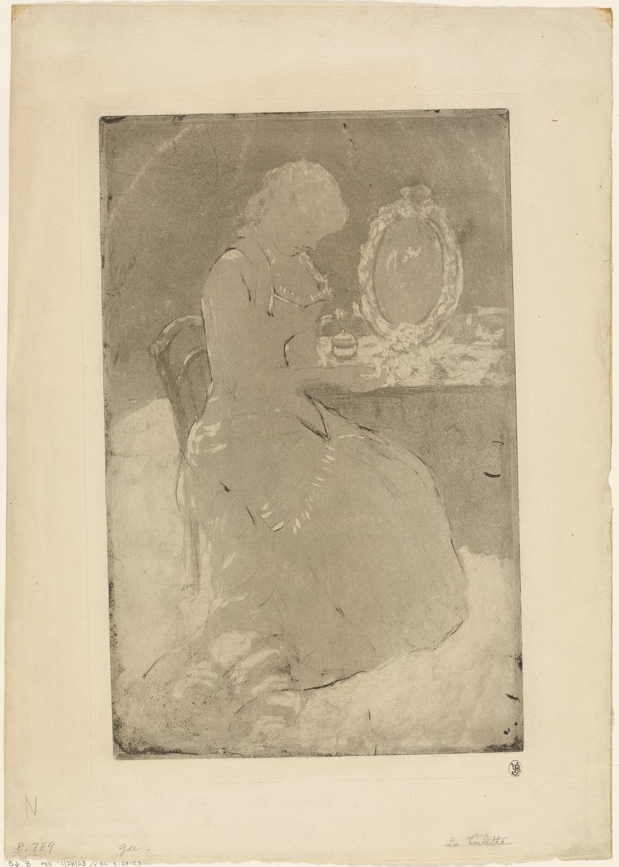 À la coiffeuse - Mary Cassatt