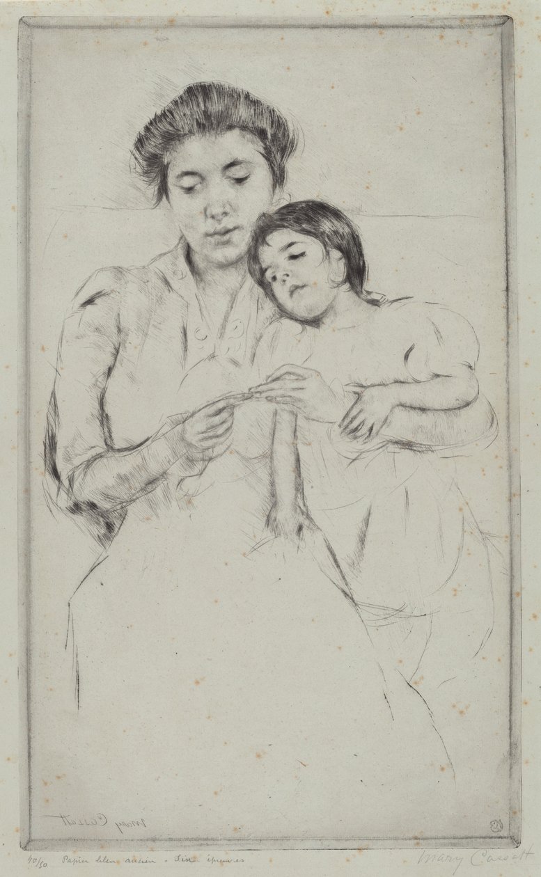 La Leçon de crochet, vers 1902 - Mary Cassatt