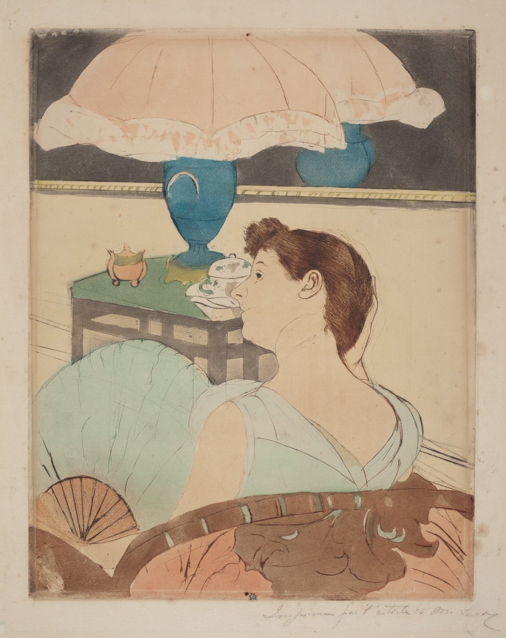 La lampe - Mary Cassatt