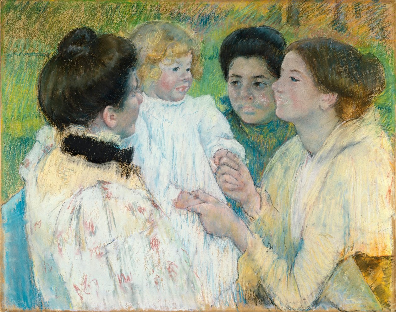 Femmes admirant un enfant - Mary Cassatt