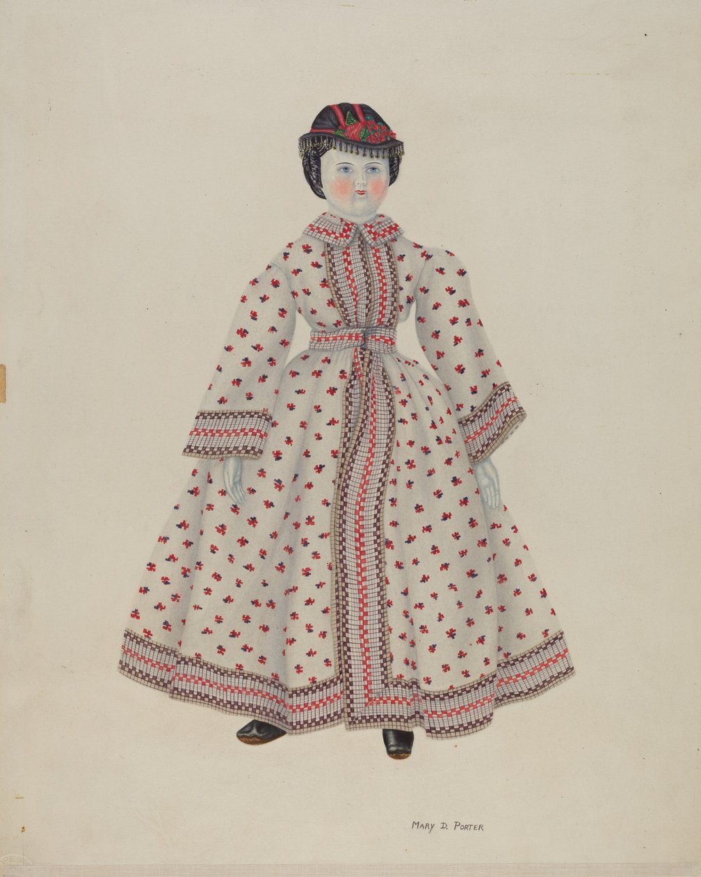 Poupée à tête en porcelaine - Mary D. Porter