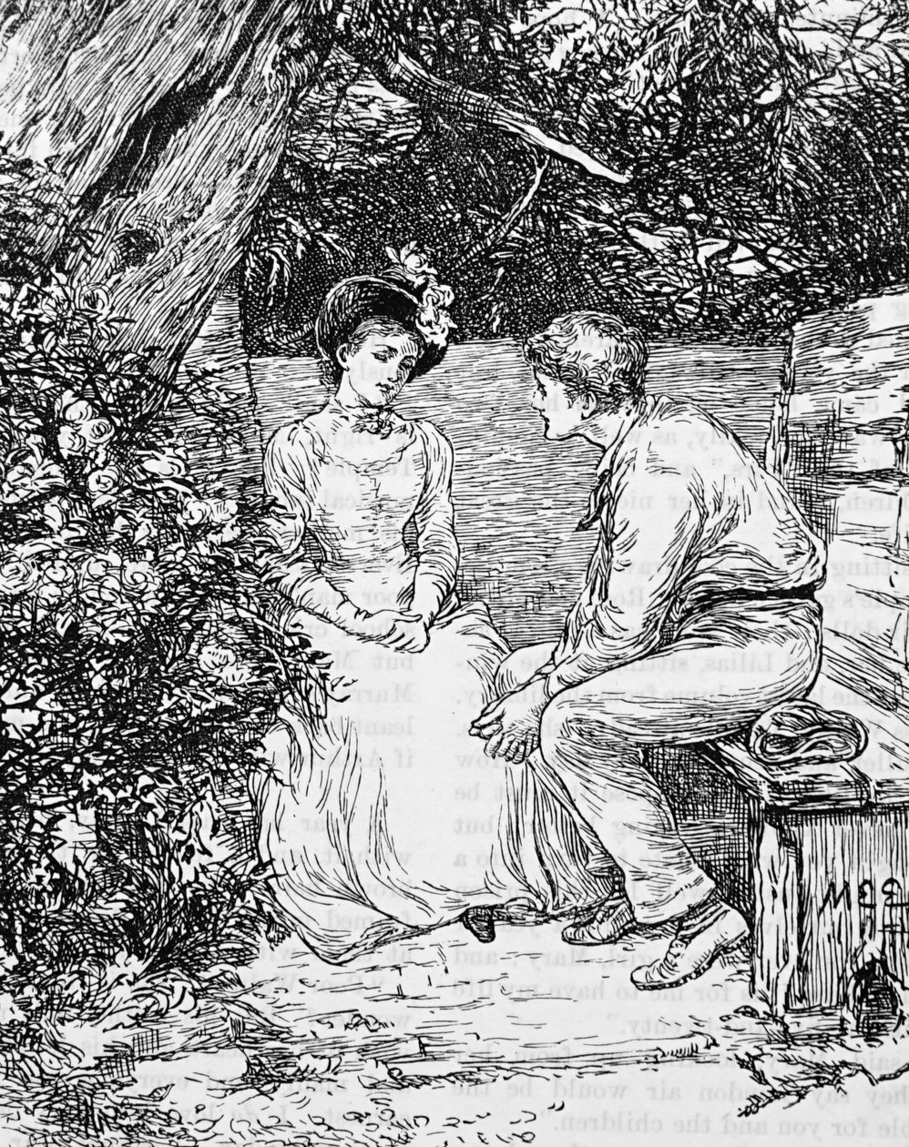 Un couple en train de courtiser - Mary Ellen Edwards