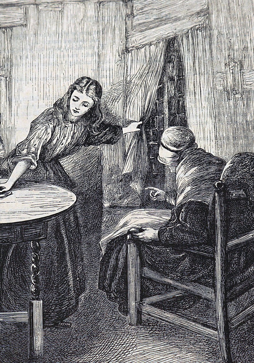 Une fille et une mère attendant l
