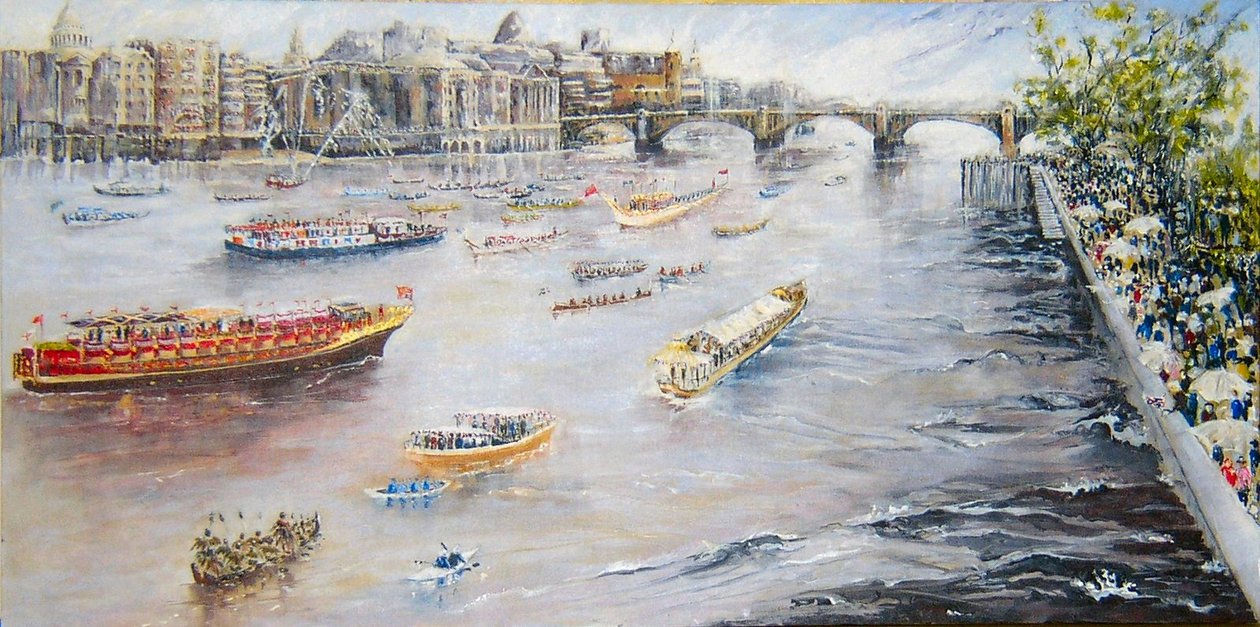 Cortège du jubilé sur la Tamise - Mary Smith