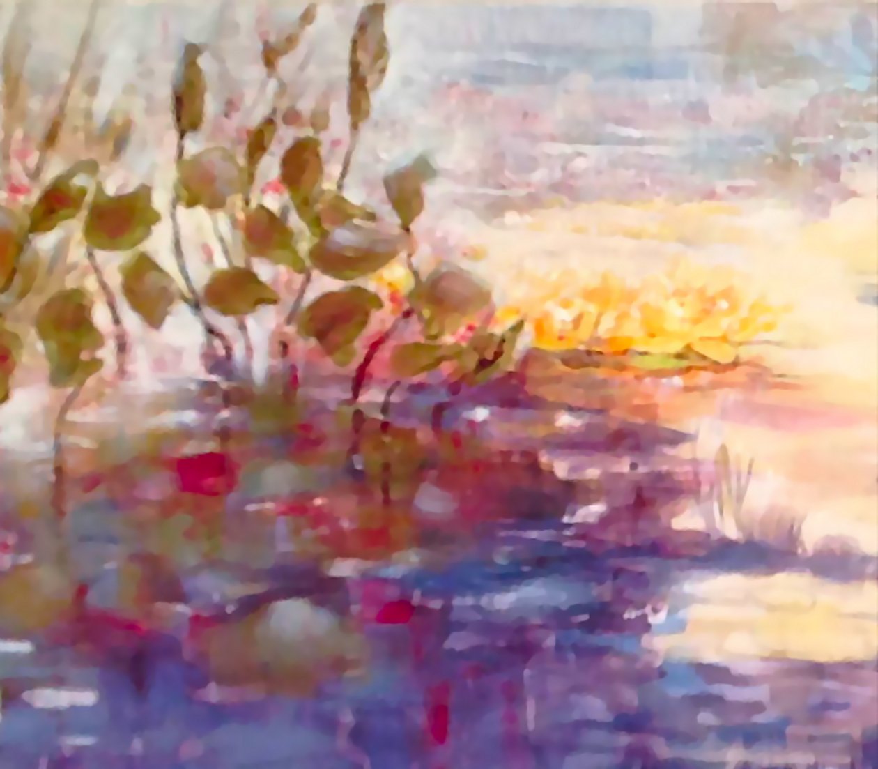 reflets dorés et roses - Mary Smith