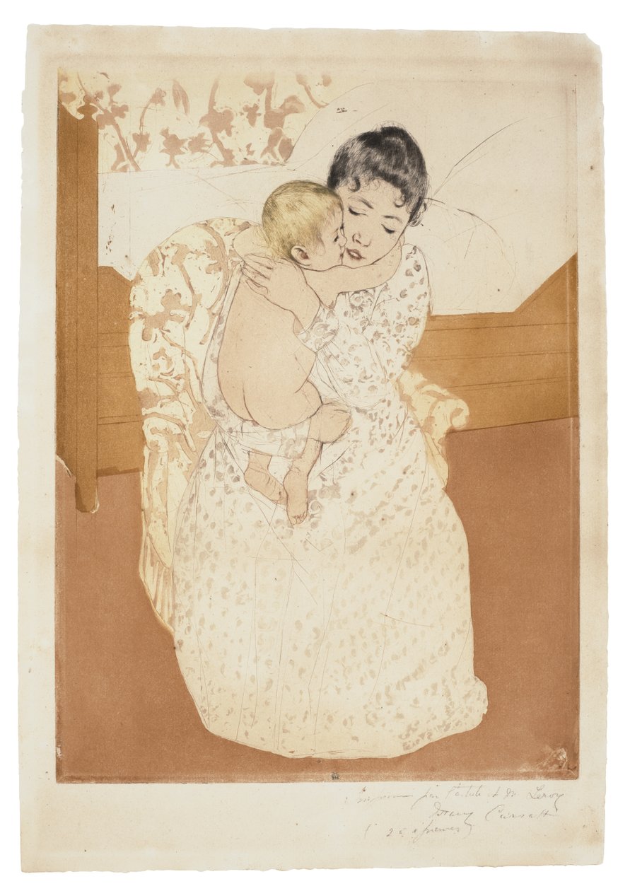 Caresse maternelle - Mary Stevenson Cassatt