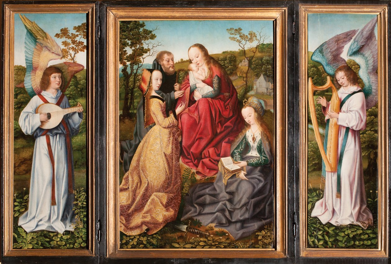 Mariage mystique de Sainte Catherine avec des saints et des anges, vers 1500-10 - Master of Frankfurt