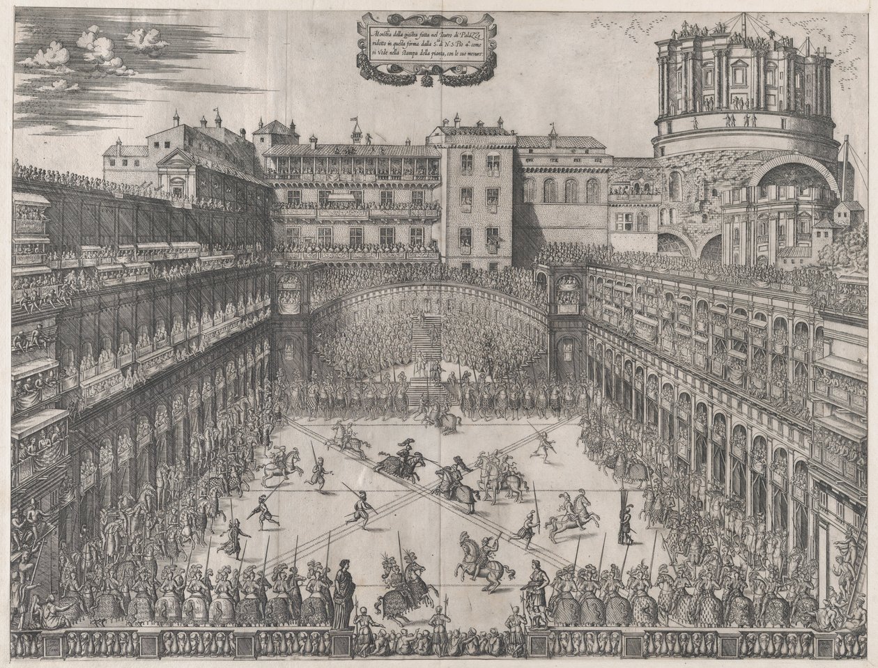 Speculum Romanae Magnificentiae : Tournoi du Vatican, 1565 - Master HCB