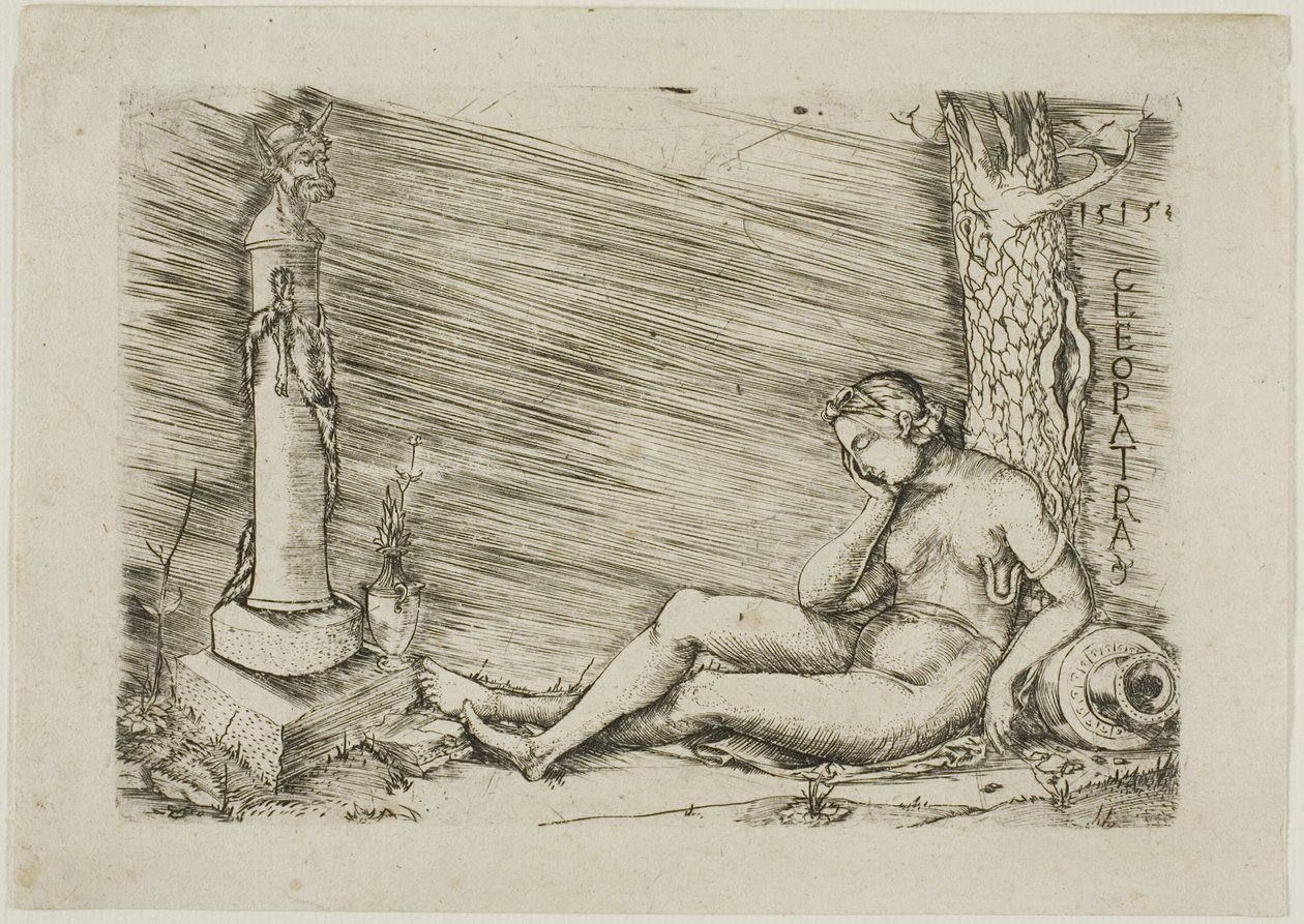 Cléopâtre Allongée au Pied d