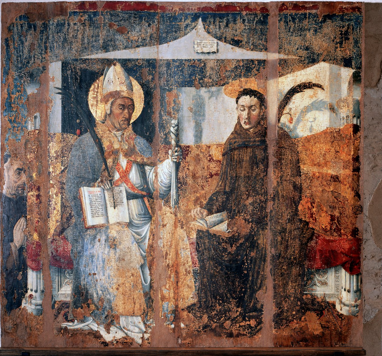 Saint Éleuthère de Tournai et Saint Placide (Fresque) - Master of Cesio