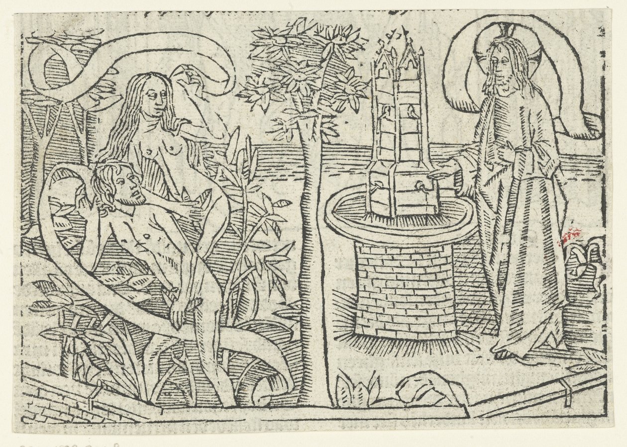 Expulsion du Paradis - Master of Delft (attributed to)