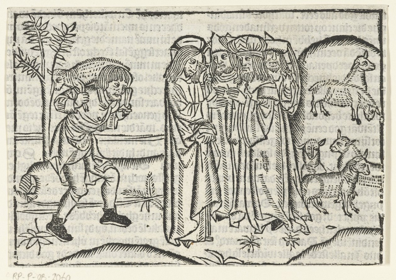 Parabole de la brebis perdue - Master of Delft (attributed to)