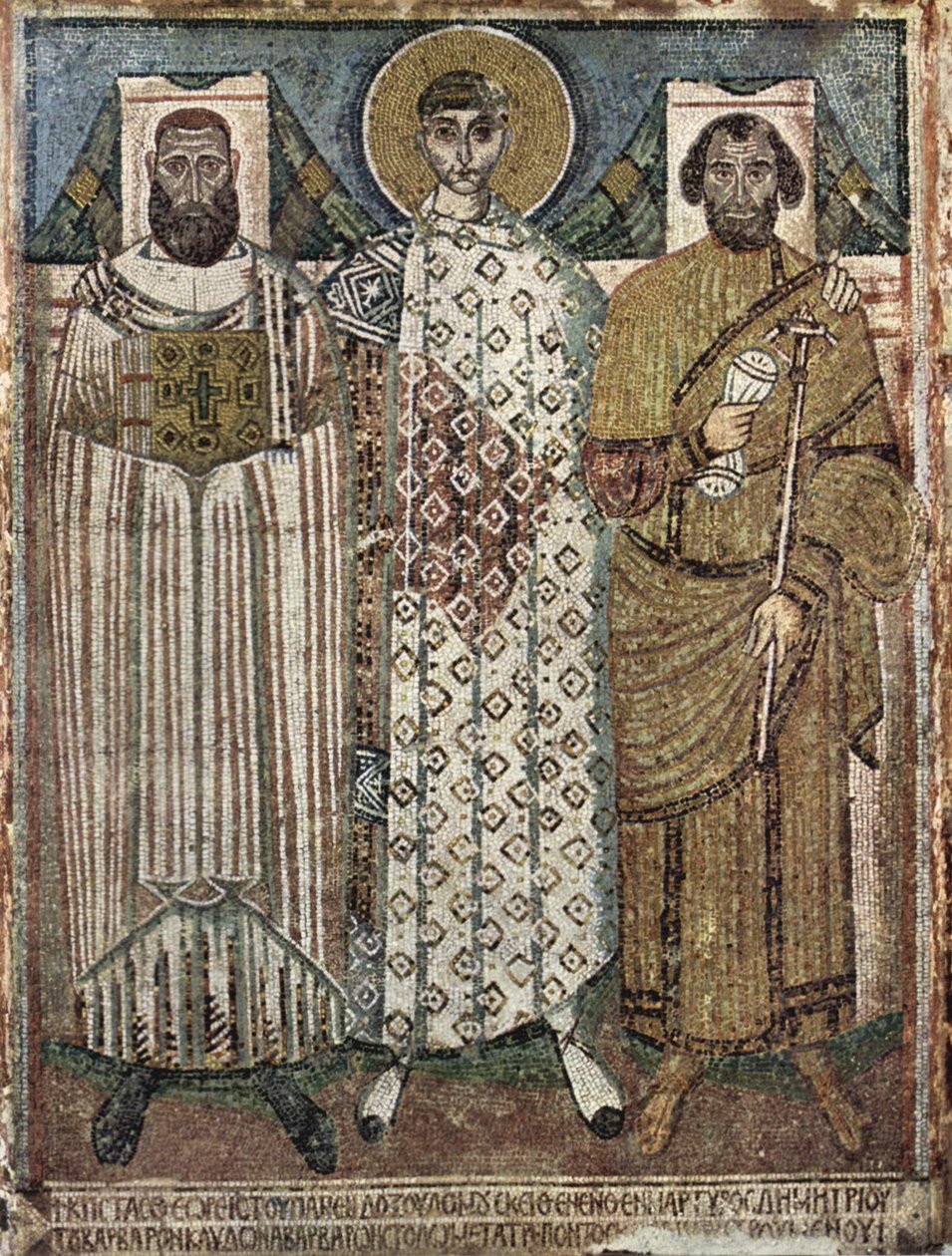 Saint Démétrius de Thessalonique avec les donateurs, 6ème-7ème siècle - Master of Hagios Demetrios