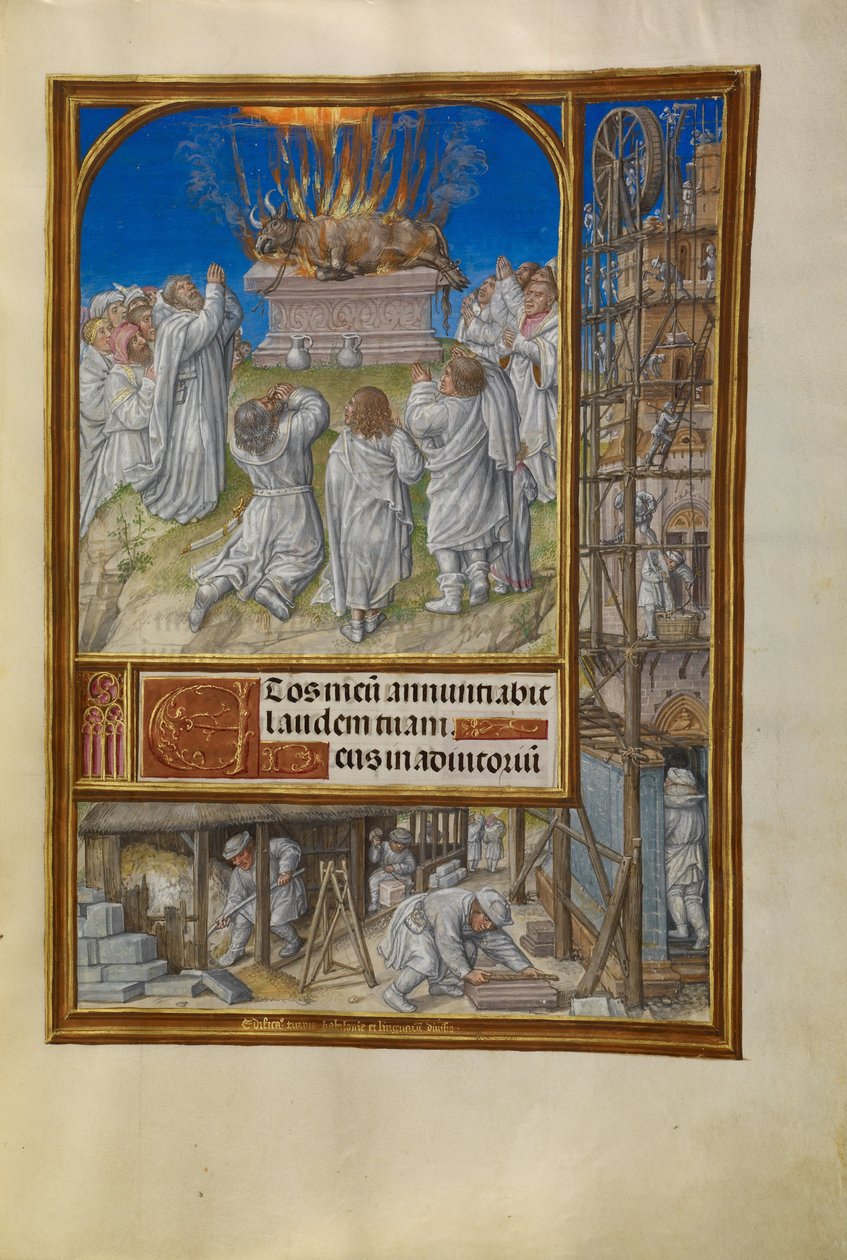 Élie demandant le feu du ciel - Master of James IV of Scotland