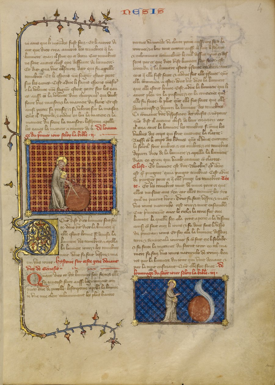 La création du monde ; La création des cieux - Master of Jean de Mandeville