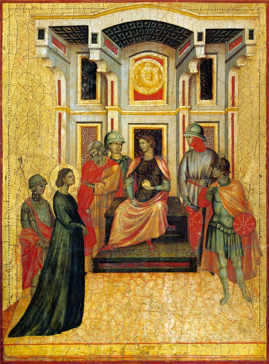 Sainte Cécile contrastant les questions de foi avec le préfet (détail) - Master of Saint Cecilia