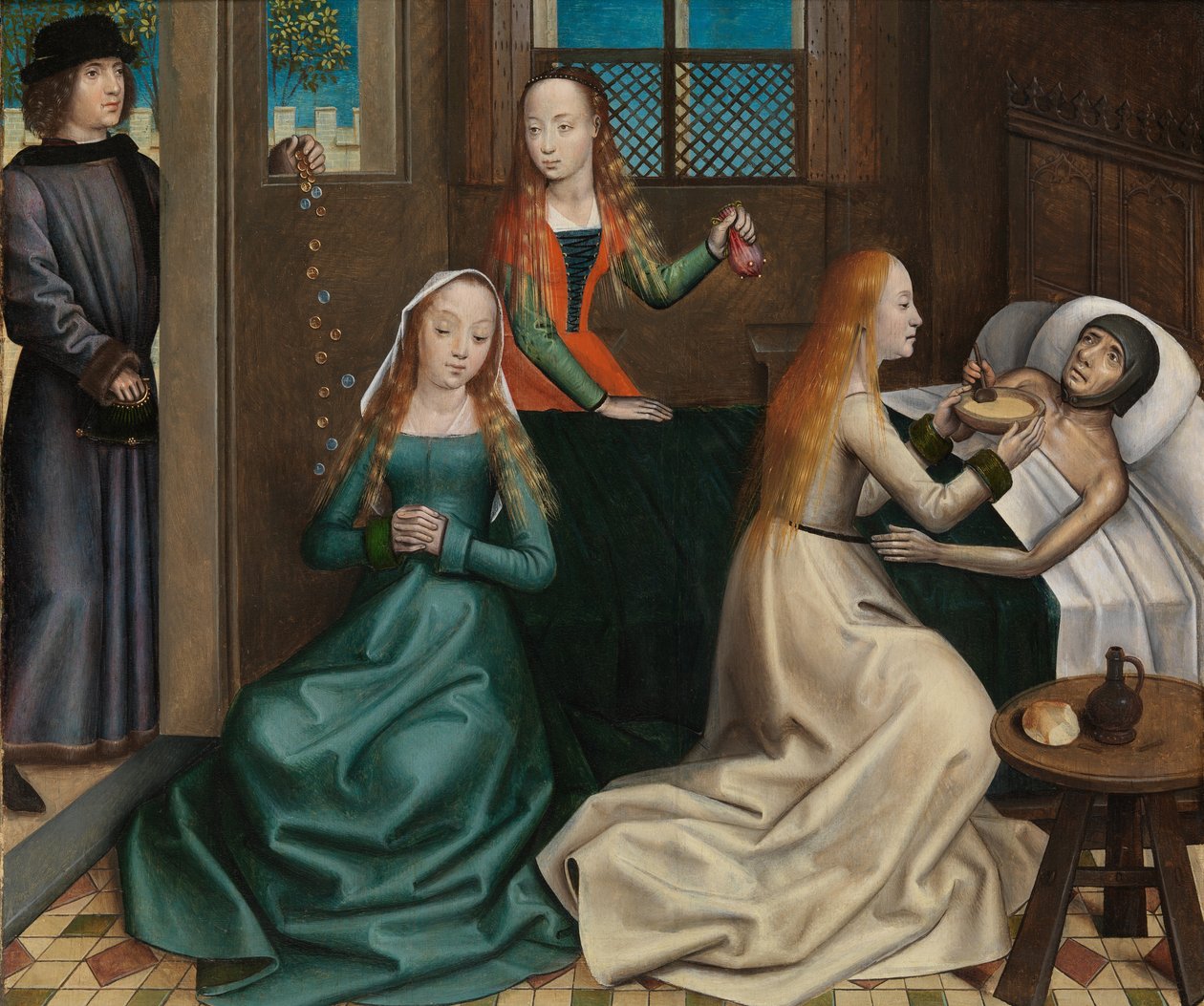 La Charité de Saint Nicolas, du Retable de Saint Nicolas, c.1486-93 - Master of The Legend of St. Lucy