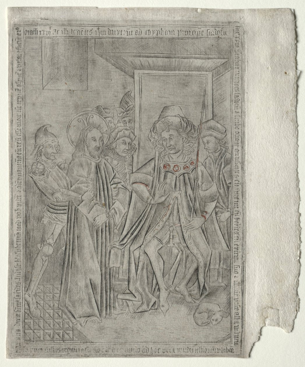 La Passion :  Le Christ devant Caïphe - Master of the Banderoles