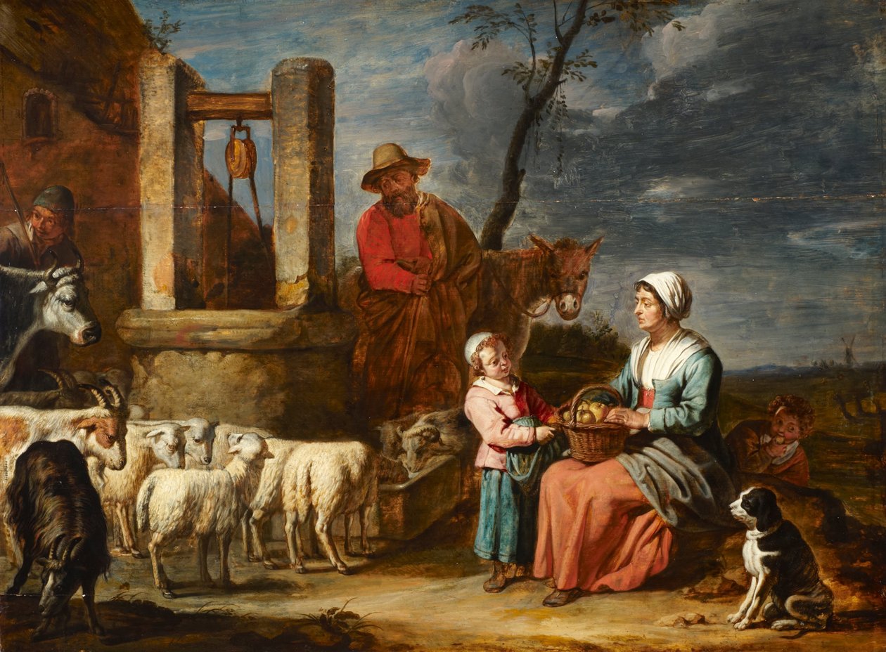 Famille de paysans au bord d