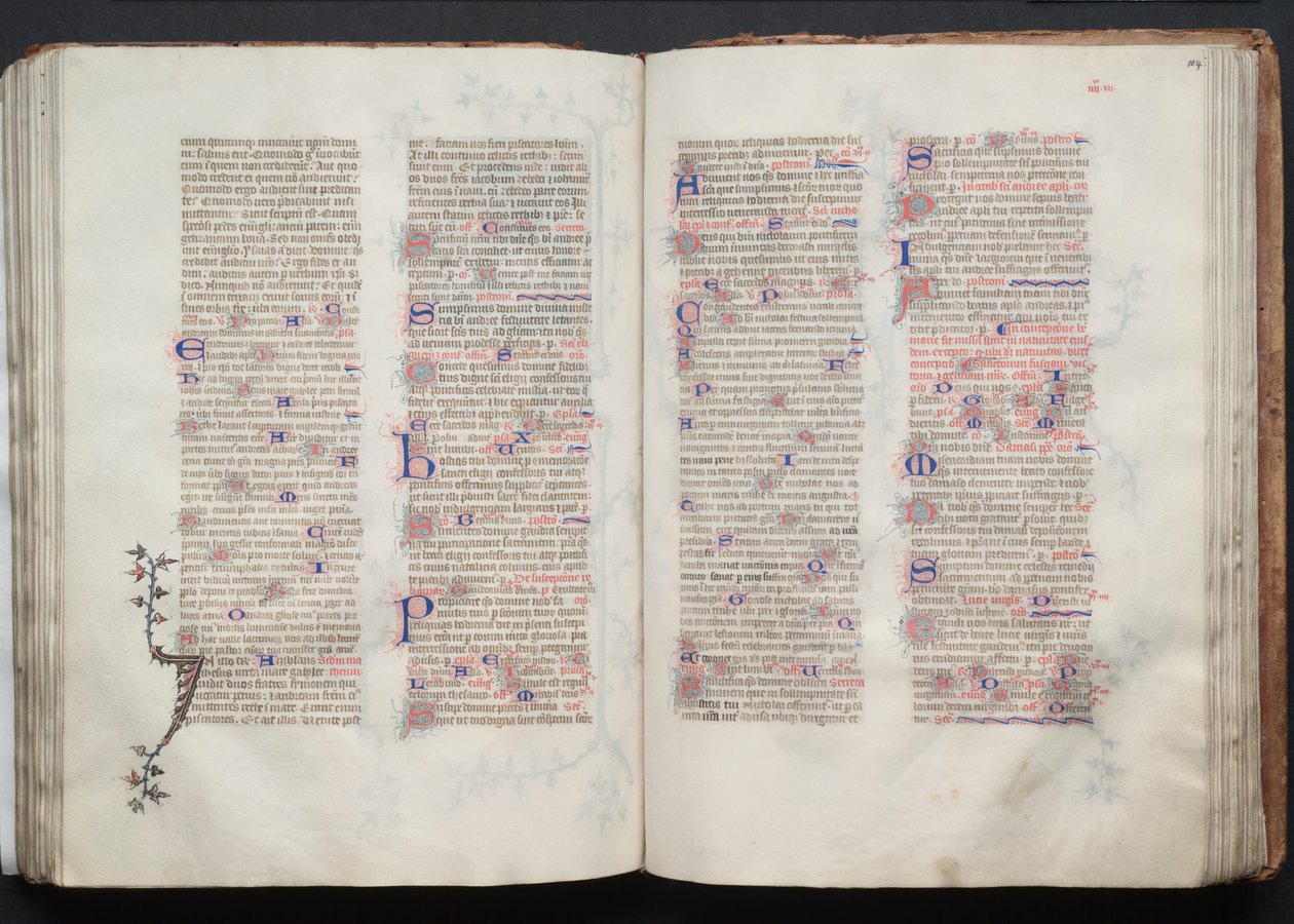Le Missel de Gotha : Fol. 103v, Texte, vers 1375 - Master of the Boqueteaux