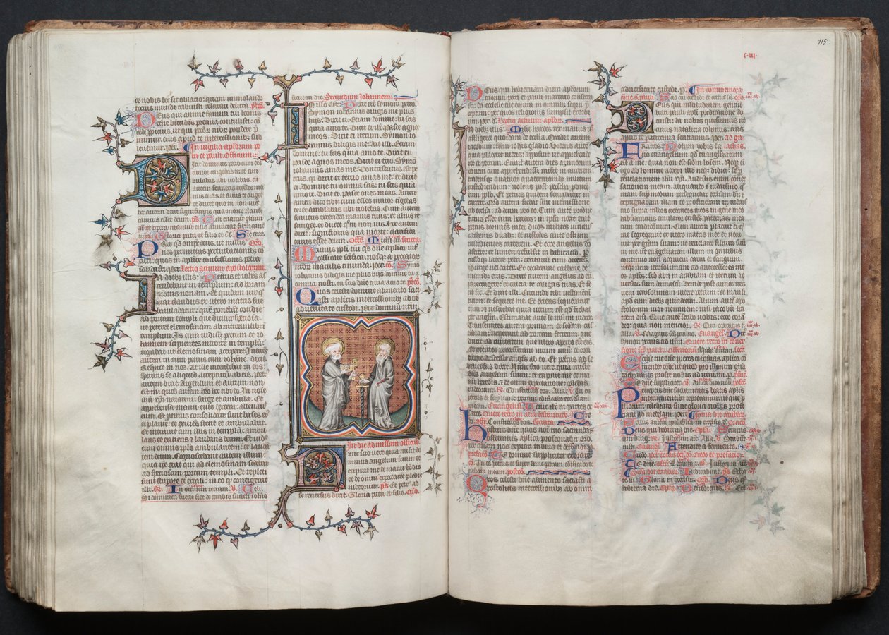 Le Missel de Gotha: Fol. 115r, Texte, vers 1375 - Master of the Boqueteaux