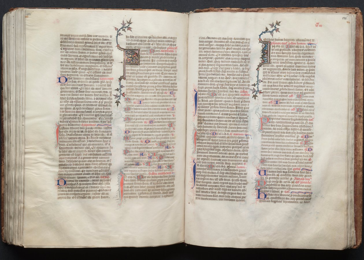 Le Missel de Gotha : Fol. 134v, Texte, c. 1375 - Master of the Boqueteaux