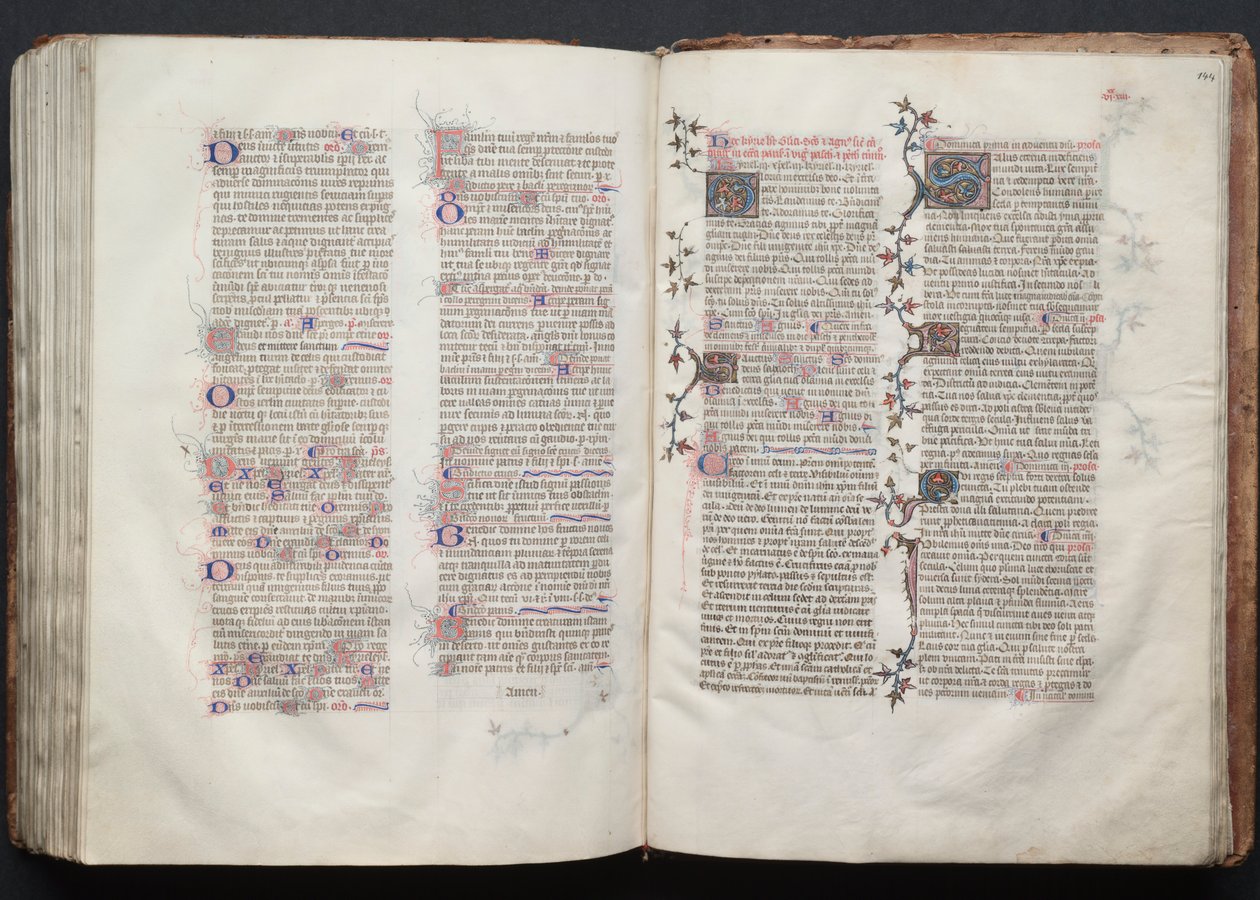 Le Missel de Gotha : Fol. 144r, Texte, vers 1375 - Master of the Boqueteaux