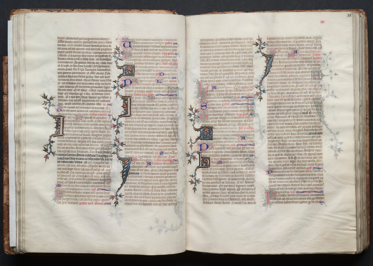 Le Missel de Gotha: Fol. 30v, Texte, vers 1375 - Master of the Boqueteaux